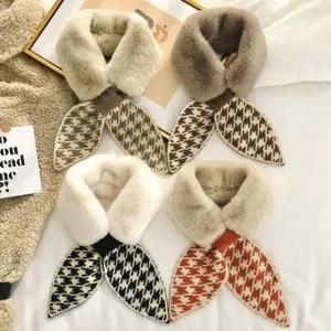 겨울 제비 니트 퍼 목도리 쁘띠 페이크퍼 머플러