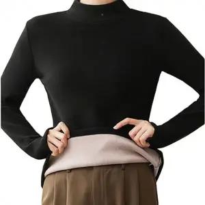 여성 겨울 반목 티셔츠 신상 기모 긴팔 목폴라 긴팔티