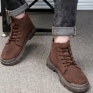 스웨이드 남자 털 워커 방한화 남성 겨울 신발 털신발