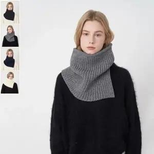 니트 넥워머 목폴라 머플러 목도리 스카프 여성 여자 겨울 니트목풀라 방한 솔리드 트임