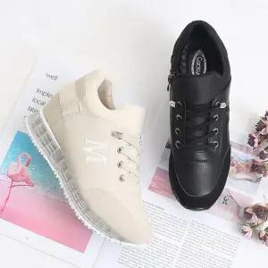 여자 심플 키높이 에어 자수로고 사이드지퍼 운동화