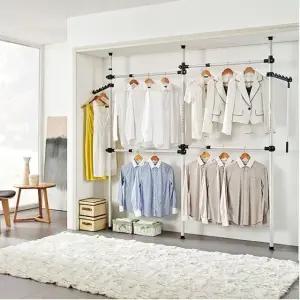 4단고정식행거 옷걸이 38mm 38mm봉행거 PS로빙행거 4단 행거 (WFKC3HG)