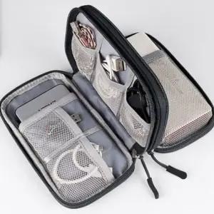 여행용 파우치 스폰 멀티 케이블 핸드폰 블랙 충전기 디지털 휴대폰 이어폰 (WFKE3RF)