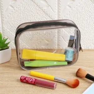 여행용 파우치 사각 세면 투명 블랙라인 (WFKE3XC)