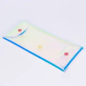 고품질 똑딱이 홀로그램 PVC 파우치 중 (WFKDPGT)