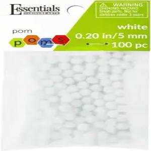 레저 아트의 필수품 폼 - 흰색 5mm 100피스 아트 앤 크래프트용 공예 공예품 퍼프 볼