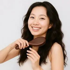 고품질 포레컴브 우드 헤어브러시 엉킴방지 나무 머리빗 (WFKDZ5S)