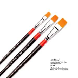 화홍 디자인붓 948 평붓 1호 1타 (12자루) K구성용납작 전문가용 디자인 구성용 납작