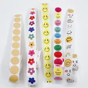답례품 감사 선물포장 대용량 스마일 롤스티커 스티커 구디백