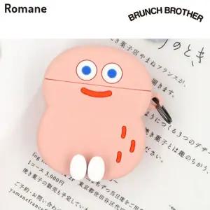 로마네 브런치브라더 피넛 에어팟실리콘 케이스 (핑크)소프트 프로 이어폰수납 이어폰통 보관