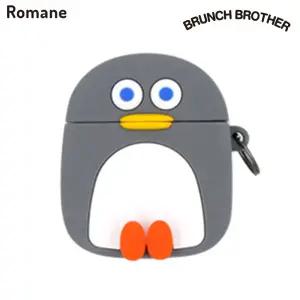 로마네 브런치브라더 펭귄 에어팟실리콘 케이스 (그레이)소프트 프로 이어폰수납 이어폰통 보관