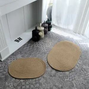 소프트 황마 로프코스터 타원 70x45cm 매트