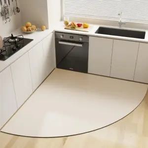 규조토 미끄럼방지 코너 발매트 주방용 80x80cm 흡수 방수 논슬립 인테리어 디자인 부엌 러그 화장실 모서