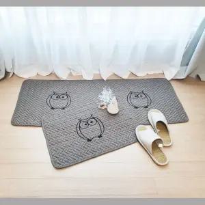 (쓰리몰) 순면 악어 부엉이 캐릭터 주방 발매트 SET현관 싱크대 매트 욕실 씽크대