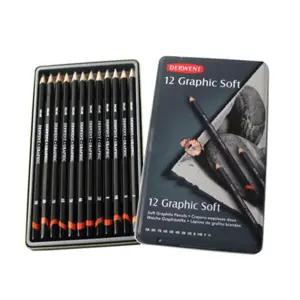 더웬트 그래픽연필 12색 스케칭드로잉 세밀화 스케치 크로키 틴케이스 고급 디자인 전문가 세트