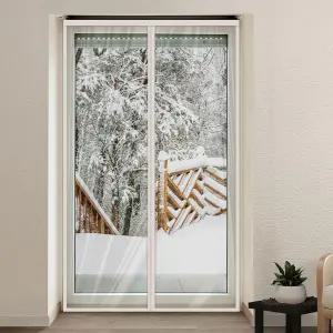 프리미엄 보온 자석 방풍 커튼 중 블랙 현관 바람막이막 막커튼 방풍막