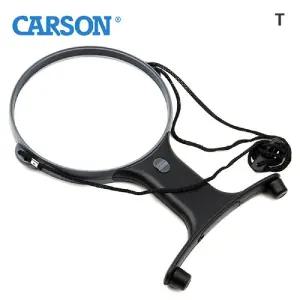 카슨 핸즈프리돋보기 2배 HF-66휴대용확대경 휴대용 손돋보기 잡이 관찰 어린이