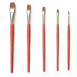 디자인 평붓 961 5본세트 1 2 3 4 5호아크릴 948 물감 세필 서예 유화 수채화