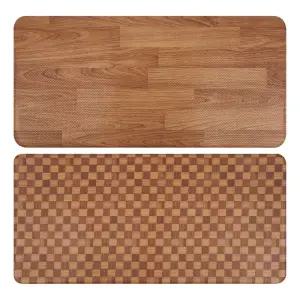 국산 우드 주방 싱크대 씽크 PVC 양면 발 매트 중쿠션 인테리어 화장실 키친