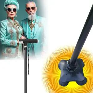 LED 노인 어르신 지팡이 할머니 효도 선물용 경량 보행 보조 네발 산책 용품 어른신 길이조절 조절식 보조