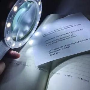 LED고배율돋보기 30 독서미니돋보기 어르신선물 확대경 바늘실꿰기 신문읽기 휴대폰 시력저하 설명서읽기