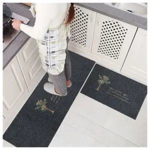 발매트 블랙 롱+숏 미끄럼방지 나무주방 매트 바닥 현관 고급판 디자인판 롱숏 인테리어 방판