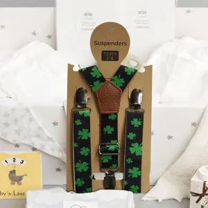 패션키즈멜빵 패턴 어린이 클로버레드체크 주니어 벨트 블랙 유아동소품 패피 남매룩 남아캐쥬얼 코디세트