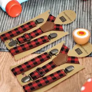 어린이패션 패턴 멜빵 레드체크 키즈 주니어 벨트 블랙 유아동소품 패피 남매룩 남아캐쥬얼 코디세트 남아