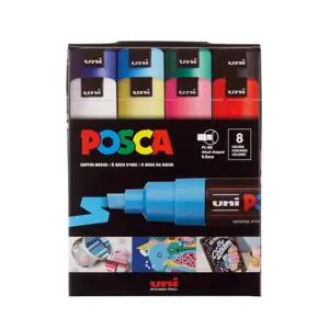 미쯔비시 유니 포스카 마카 8K 8색문구 신학기 사인펜 아크릴 학용품 선물 필기구 미술 색칠 트윈마커 볼펜