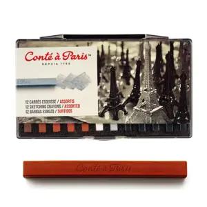 콘테 고급소프트스틱파스텔 12색 - 스케치전문가 연필 세밀화 세트 칼라