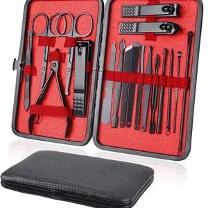 네일케어 휴대용손톱깍이 깎이 세트 18종깎이 스텐기 정리용품 손질도구 깎기 관리 용깎이