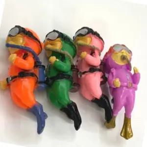 어항 장식용 수영 피규어 잠수부 모형 색상랜덤 미니 인테리어 소품 새우용