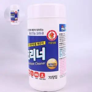 만능 70매 차량용 기름때 물티슈 찌든때 청소