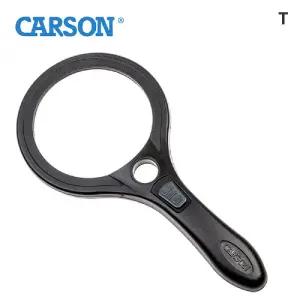 카슨 휴대용LED돋보기 2.5배 초점7 AS-90곤충관찰 실버용품 다용도 책읽기 확대 손잡이 독서용 다목적