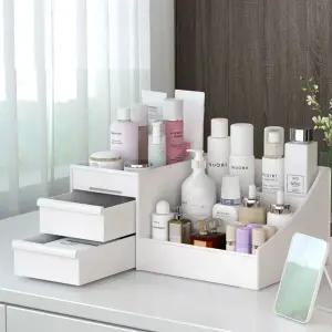 화장대 화장품 파우치 정리함 보관함 정리대 수납장선반 브러쉬 아크릴 인테리어 소품 메이크업