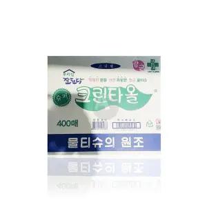 슈퍼 크린타올 물티슈 (400입)캡 다용도 캠핑 가정용 청소용품 여행용 휴대용 캡형