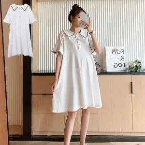 SIS-869 임부 퍼프 원피스카라 임산부 임부복 캐주얼 미니