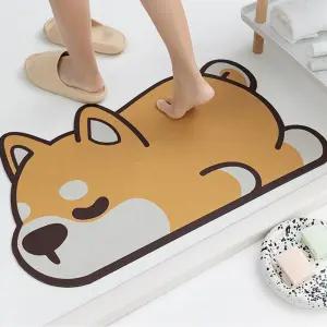 시바견 발매트 러그 주방 욕실 침실 극세사 거실 사계절 여름 북유럽 침대 실용
