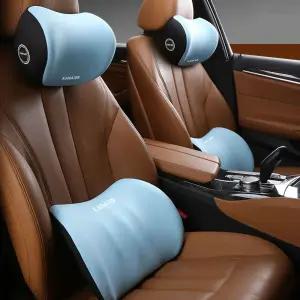 차방석 량용 블루 헤드 의자 목쿠션운전석 량방석 자동 시트 메모리폼