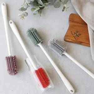 실리콘소재 젖병브러쉬 세척솔 용청소용 병용 세척 병솔 세트 원형 청소용