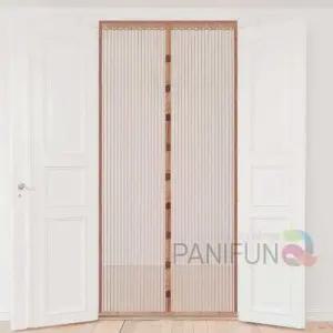 모기장 브라운 자석방충망현관 방범 방문 현관롤 현관 폴딩도어 주름 안전