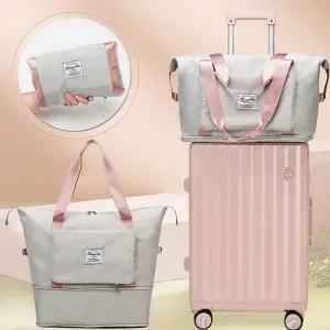 다용도 접이식 여행 캐리어 보조가방 휴대용가 폴딩백 접는 용가 간편한가 수납가 확장형가 트롤리백 추가