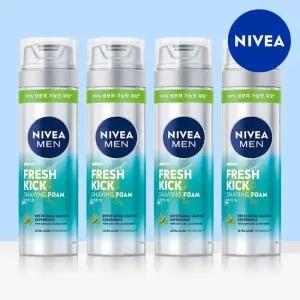 니베아 맨 프레시 킥 쉐이빙폼 200ml 4개
