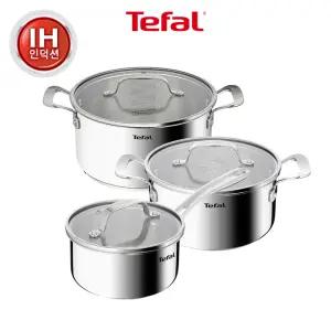 [테팔]인덕션 SS 퍼펙트 레지스트 냄비 3종(편수16+양수20+양수24)