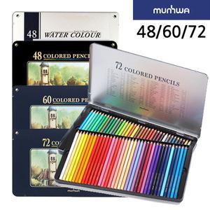 문화 넥스프로 유성/수채 색연필 48색 60색 72색 틴케이스