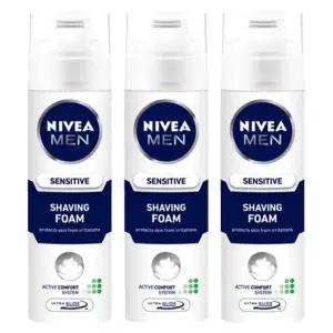 니베아 맨 센서티브 쉐이빙폼 200ml x3개 애프터쉐이빙 프레시킥젤 면도크림