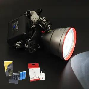 [풀세트] H4 LED헤드랜턴 안전모랜턴 작업등 초경량 235g 12000루멘