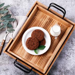 빈티지 우드트레이 대 카페 나무쟁반