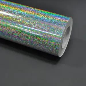 데코리아 간편한 접착식 홀로그램 반짝이 시트지 IT-P501 실버 모래알