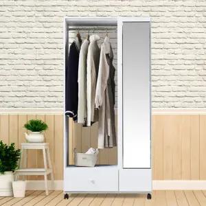 애르빈 이동식 전신거울 도어형 수납 행거